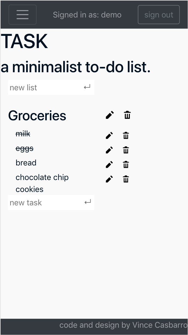 TASK to-do app